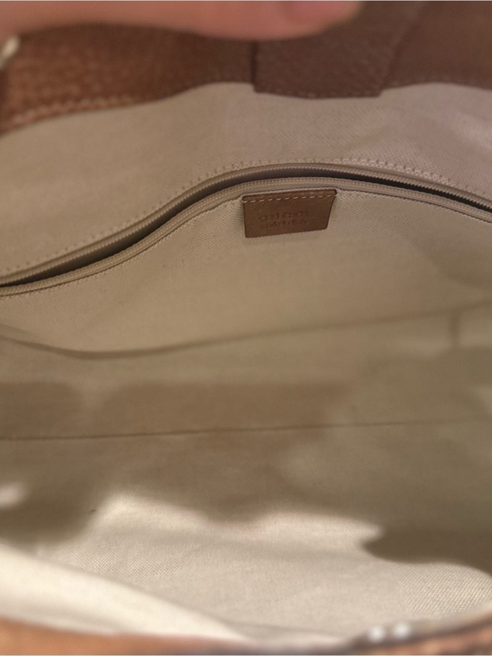 Gucci Monogram Sunset Raffia Medium Sukey Tote Bag Brown Multi NWOT - Picture 7 of 14